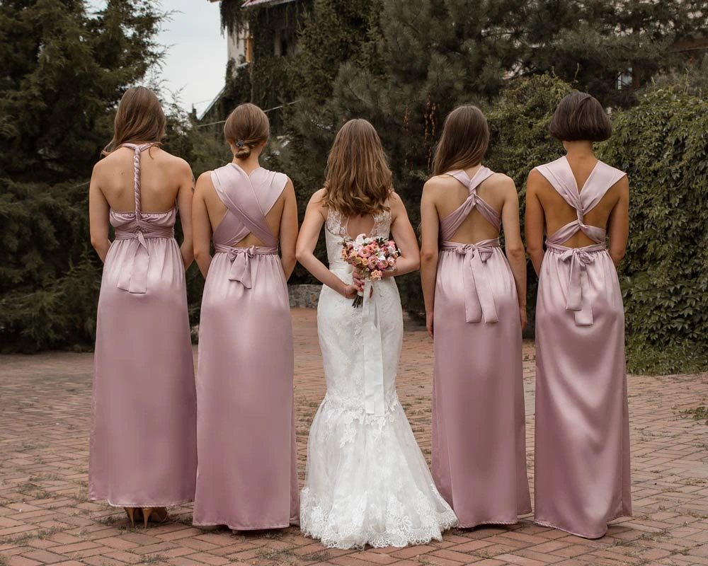 Multiway blush fashion bridesmaid dress