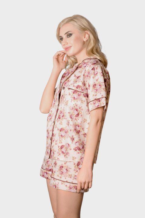 Floral Short Pyjamas Set, Cotton Pajamas Womens | IDENTITY