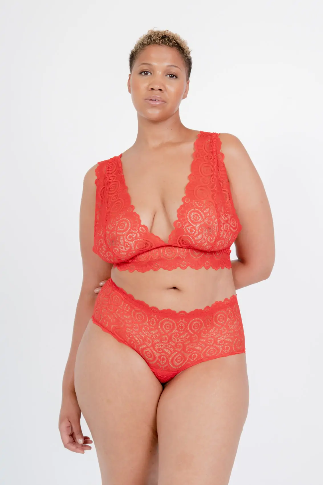 Women's Longline Sheer See Through Sexy Lace Bralette Plus Size