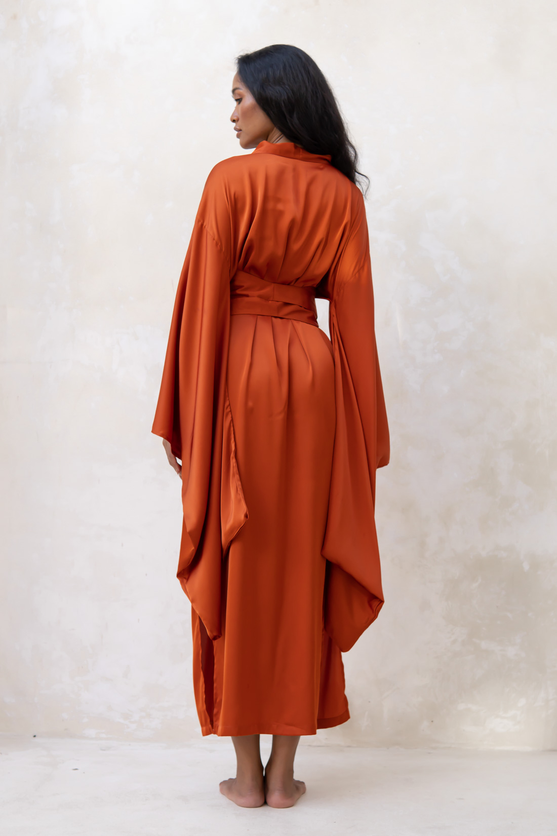 Orange deals kimono robe