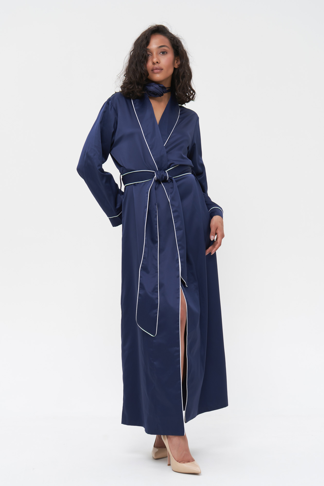 Cashmere Dressing Gown Bath Robe | Cashmere & Cotton