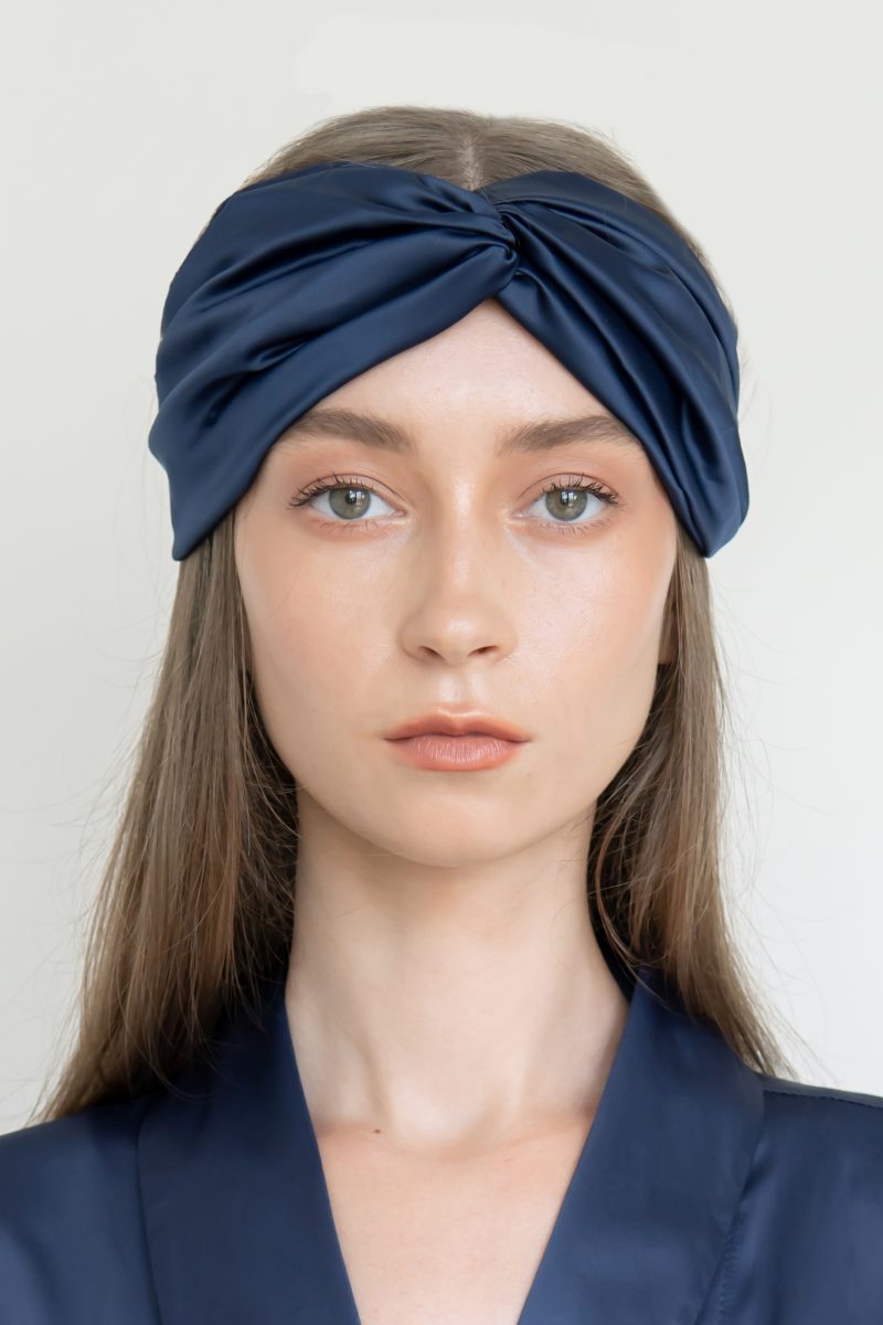 Satin Hairbands for Women, Silk Headbands Bandana Knot Turban