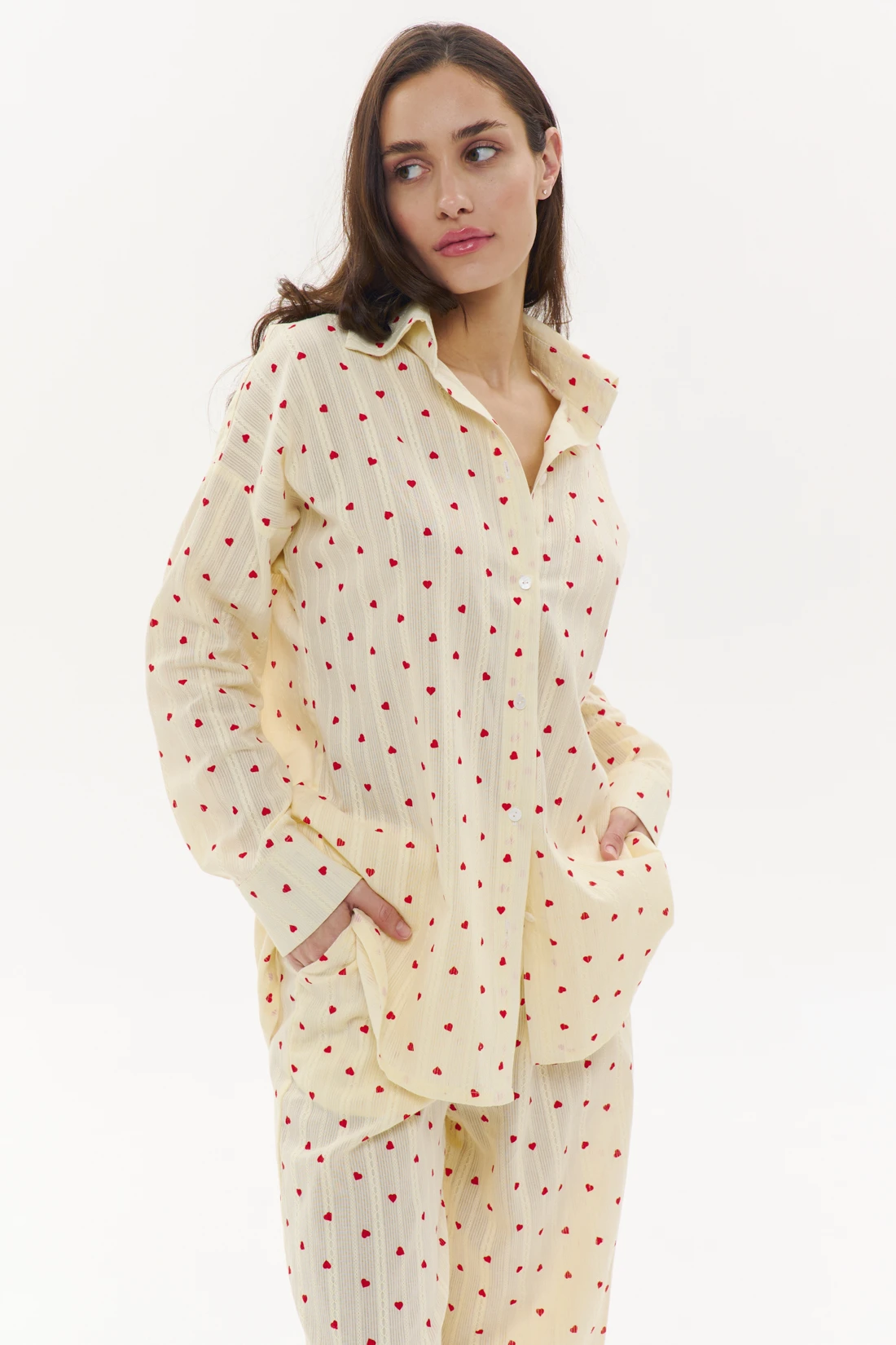 Pink Cotton PJs for Women with Ribbons - IDENTITY LINGERIE