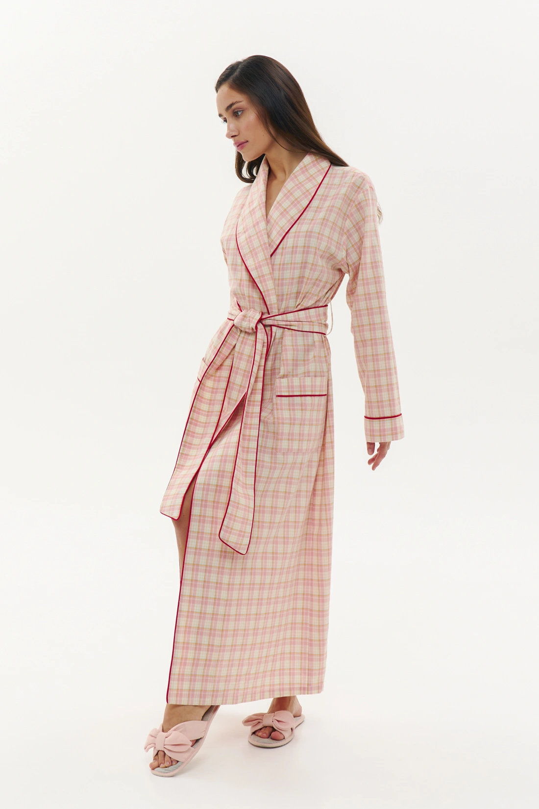 white christmas dresses Brushed Cotton Flannel Dressing Gown | Bonsoir of London